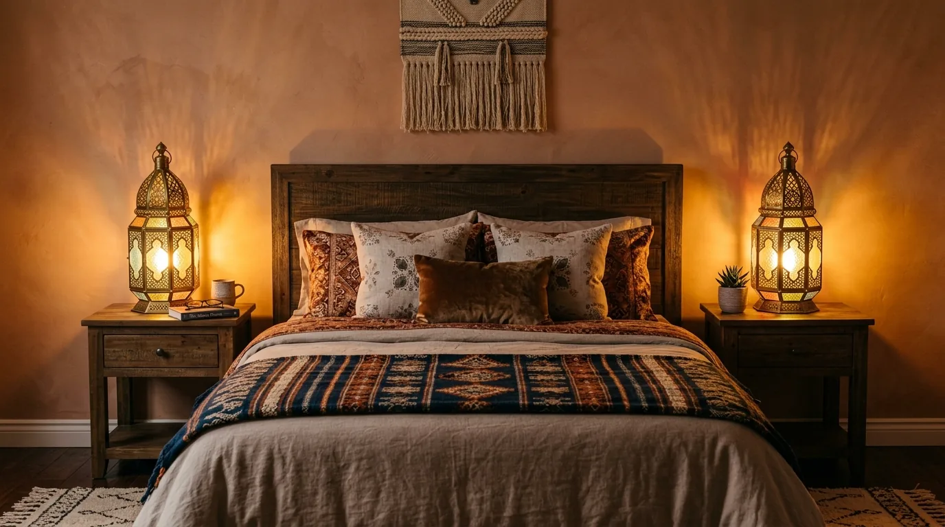 Use a table lamp to soften dark corners